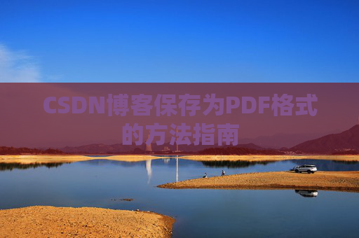 CSDN博客保存为PDF格式的方法指南